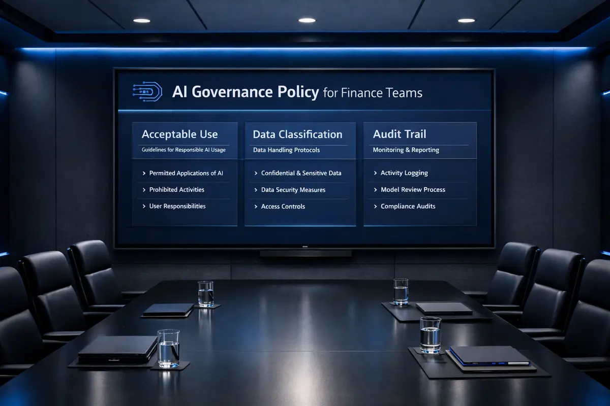 Your Finance Team Needs an AI Governance Policy. Here's What Goes In It.